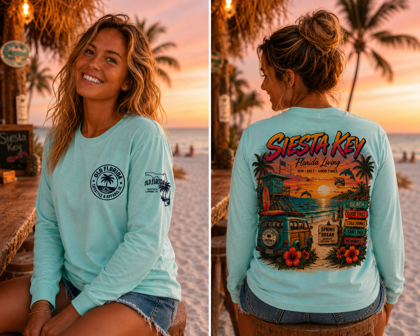 Siesta Key — Florida Living long sleeve — women's fit