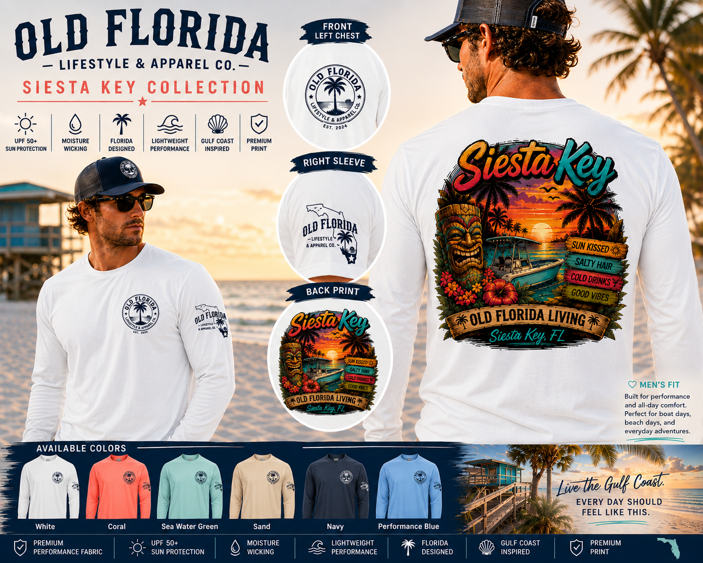 Siesta Life — Center Console long sleeve — men's fit