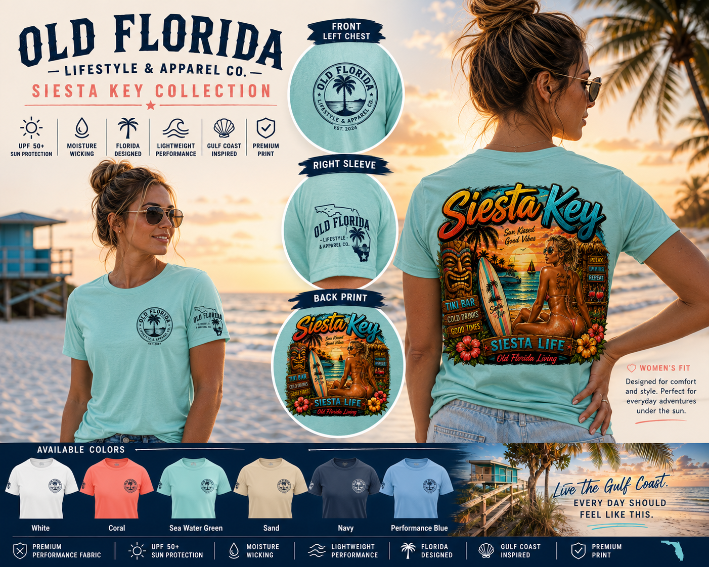 Siesta Life — Sunset Tiki — women's fit lifestyle